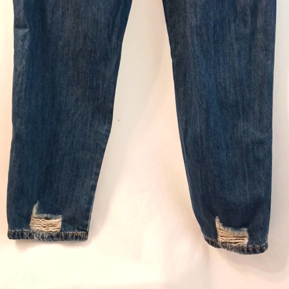 VICI OVERALLS Distressed Frayed Dark Blue Sz Small AMAZING JEANS! Super Cute!! - Picture 11 of 16